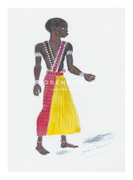 Oliver Messel Hand Numbered Limited Edition Print on Paper :"Designs for Cleopatra XI"