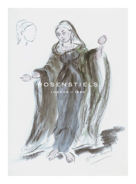 Oliver Messel Hand Numbered Limited Edition Print on Paper :"Designs for Cleopatra XII"