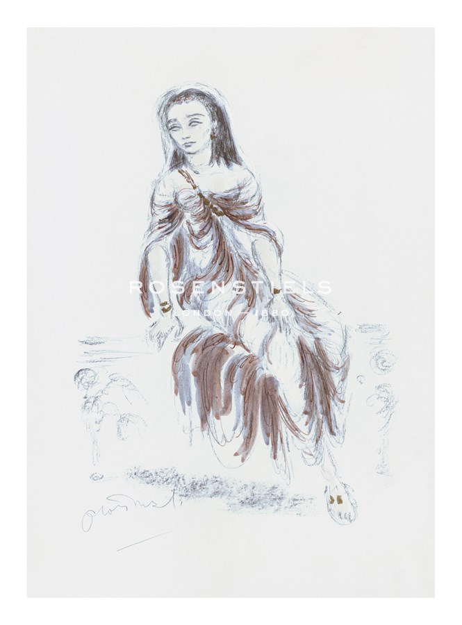 Oliver Messel Hand Numbered Limited Edition Print on Paper :"Designs for Cleopatra XIV"