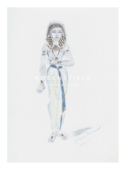 Oliver Messel Hand Numbered Limited Edition Print on Paper :"Designs for Cleopatra XIX"