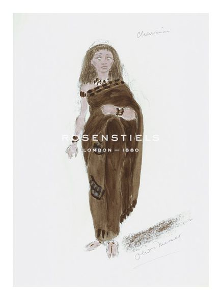Oliver Messel Hand Numbered Limited Edition Print on Paper :"Designs for Cleopatra XLI"