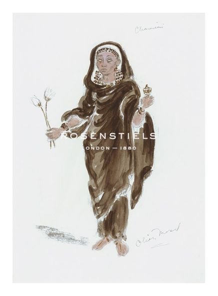 Oliver Messel Hand Numbered Limited Edition Print on Paper :"Designs for Cleopatra XLIV"