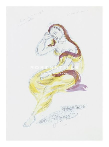 Oliver Messel Hand Numbered Limited Edition Print on Paper :"Designs for Cleopatra XVI"