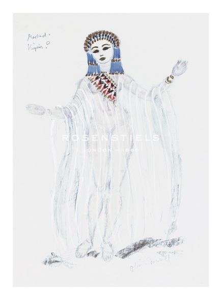 Oliver Messel Hand Numbered Limited Edition Print on Paper :"Designs for Cleopatra XXI"