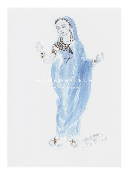 Oliver Messel Hand Numbered Limited Edition Print on Paper :"Designs for Cleopatra XXIII"