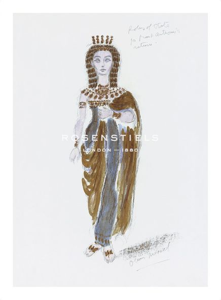 Oliver Messel Hand Numbered Limited Edition Print on Paper :"Designs for Cleopatra XXX"