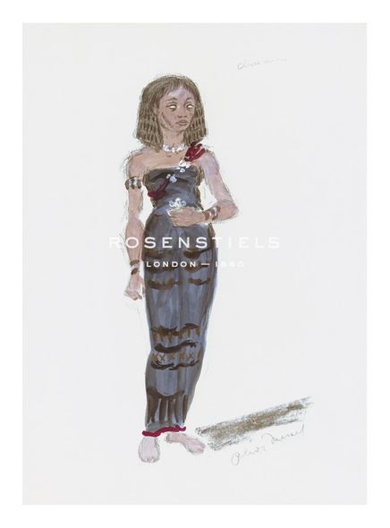 Oliver Messel Hand Numbered Limited Edition Print on Paper :"Designs for Cleopatra XXXII"