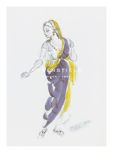 Oliver Messel Hand Numbered Limited Edition Print on Paper :"Designs for Cleopatra XXXV"
