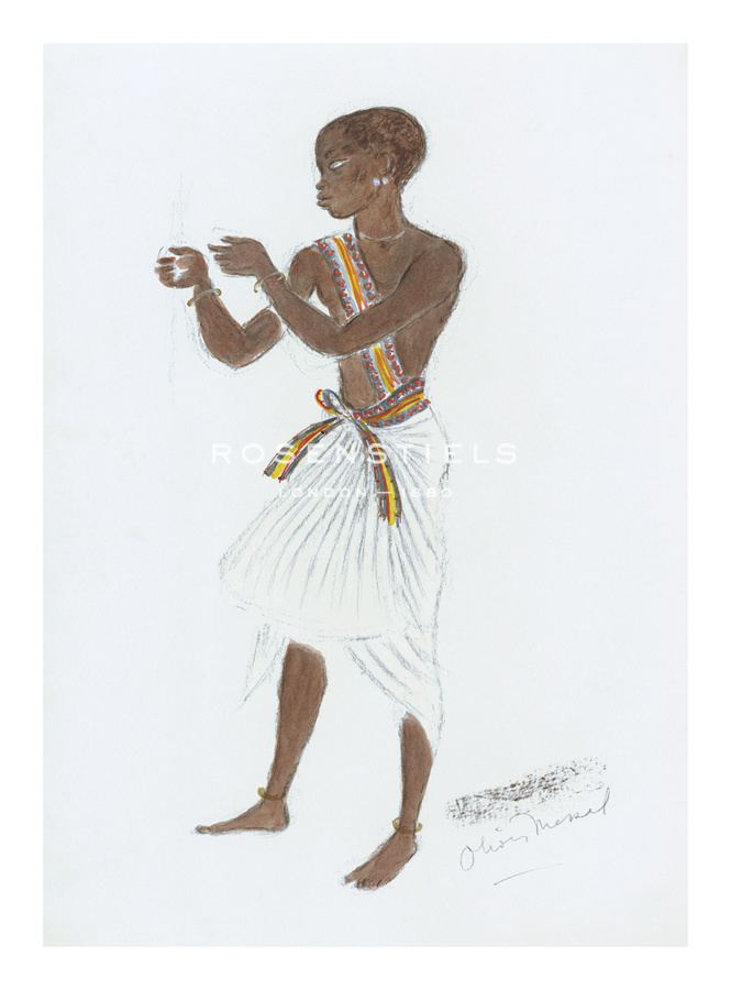 Oliver Messel Hand Numbered Limited Edition Print on Paper :"Designs for Cleopatra XXXVII"