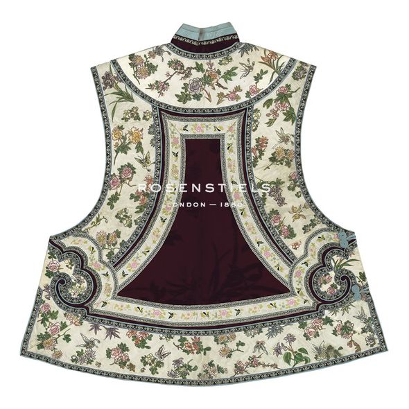 Oriental School Hand Numbered Limited Edition Print on Paper :"Embroidered Silk, Floral Tabbard, Back"
