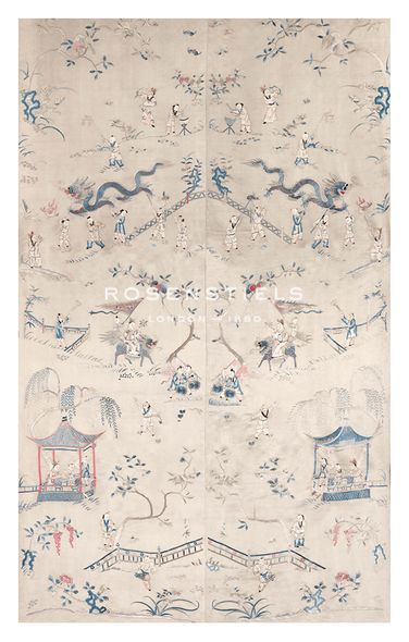 Oriental School Hand Numbered Limited Edition Print on Paper :"Embroidered Silk, Reflected Scene"