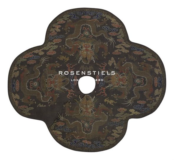 Oriental School Hand Numbered Limited Edition Print on Paper :"Embroidered Silk Robe, Brown Dragons"