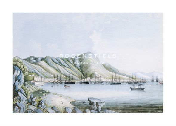 Oriental School Hand Numbered Limited Edition Print on Paper :"Hong Kong View"