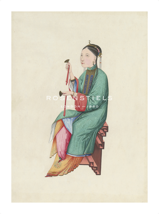 Oriental School Hand Numbered Limited Edition Print on Paper :"Musician II"