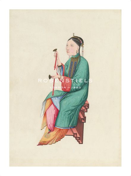 Oriental School Hand Numbered Limited Edition Print on Paper :"Musician II"