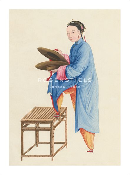 Oriental School Hand Numbered Limited Edition Print on Paper :"Musician IV"