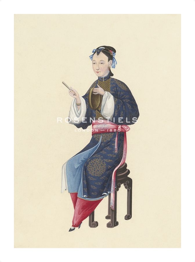 Oriental School Hand Numbered Limited Edition Print on Paper :"Musician V"