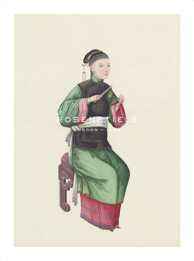 Oriental School Hand Numbered Limited Edition Print on Paper :"Musician VI"
