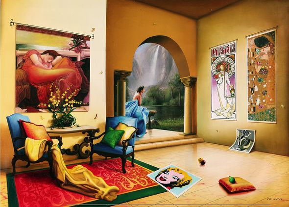 Orlando Quevedo Hand Signed and Numbered Limited Edition Giclee on Canvas: "Secret Garden"