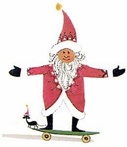 P Buckley Moss Limited Edition  Offset Lithograph: "COOL KRIS KRINGLE"