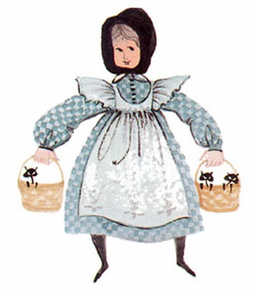 P Buckley Moss Limited Edition Offset Lithograph: "Girl Series IV"