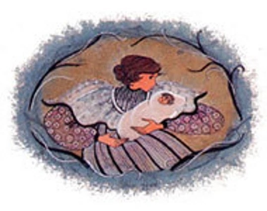 P Buckley Moss Limited Edition Offset Lithograph: "MOTHERS HEART"