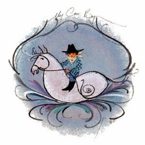 P Buckley Moss Limited Edition Offset Lithograph: "MY COWBOY" P Buckley Moss Limited Edition Offset Lithograph: "MY COWBOY"