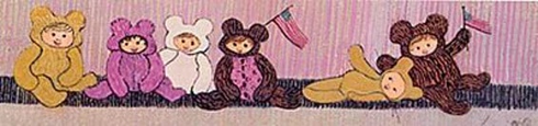 P Buckley Moss Limited Edition Offset Lithograph: "My Six Little Bears" P Buckley Moss Limited Edition Offset Lithograph: "My Six Little Bears"