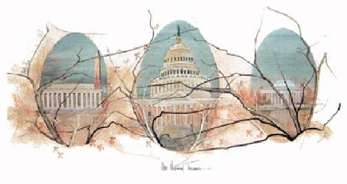 P Buckley Moss Limited Edition  Offset Lithograph: "OUR NATIONAL TREASURE"
