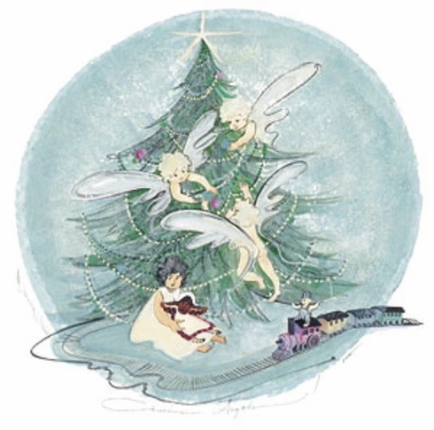 P Buckley Moss Limited Edition Print: "Christmas Angels"