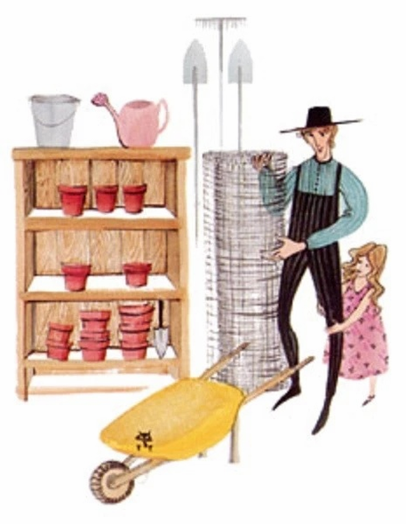 P Buckley Moss Limited Edition Print: "Daddys Little Helper"