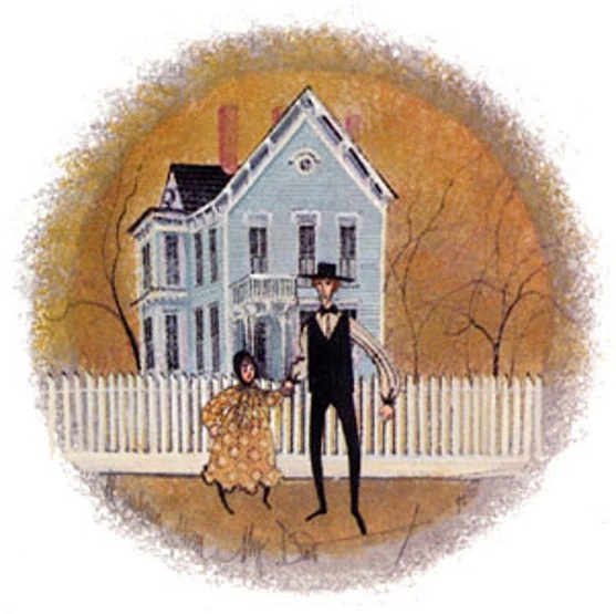 P Buckley Moss Limited Edition Print: "My Dad."