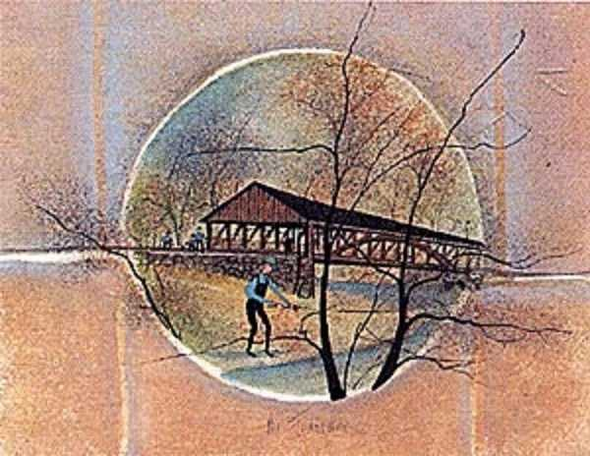 P Buckley Moss Limited Edition Print: "The Fisherman"