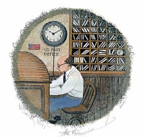 P Buckley Moss Limited Edition Print: "The Postmaster" P Buckley Moss Limited Edition Print: "The Postmaster"