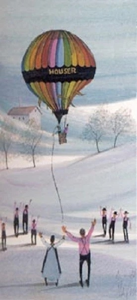 P Buckley Moss Limited Edition  Print: "Up and Away"