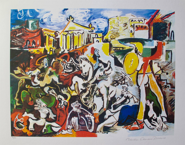 Pablo Picasso Estate Signed Giclee:"#04 The Rape Of The Sabine Women"
