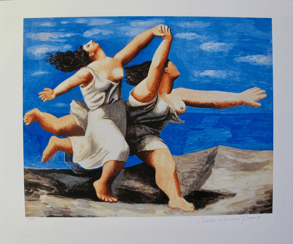 Pablo Picasso Estate Signed Giclee:"#07 Running On The Beach"