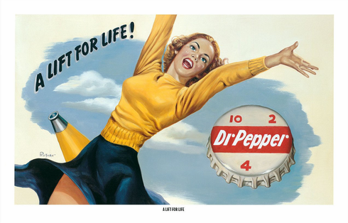 Vintage Dr Pepper Advertising Art Reprint:"A Lift for Life" Vintage Dr Pepper Advertising Art Reprint:"A Lift for Life"
