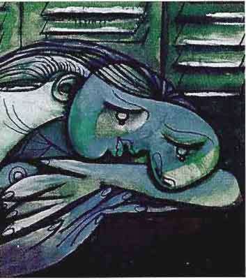 Pablo Picasso Estate Signed Giclee:"#111 Lady With Head On Arms"