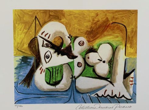 Pablo Picasso Estate Signed Giclee:"#135 Reclining Nude"