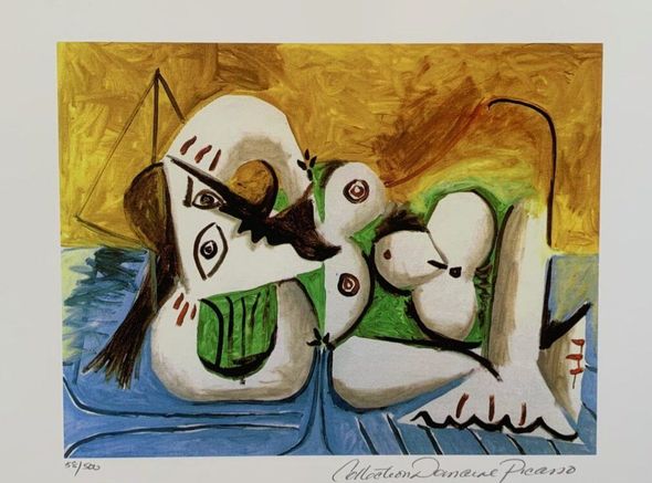 Pablo Picasso Estate Signed Giclee:"#135 Reclining Nude"