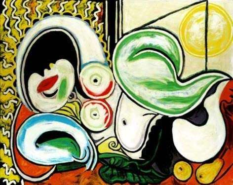 Pablo Picasso Estate Signed Giclee:"#66 Reclining Nude With Sun