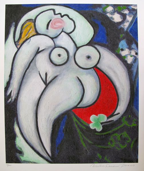 Pablo Picasso Estate Signed Giclee:"#68 Reclining Nude"