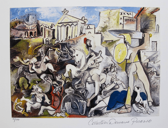 Pablo Picasso Estate Signed Limited Edition Giclee:"Rape Of The Sabine Women"