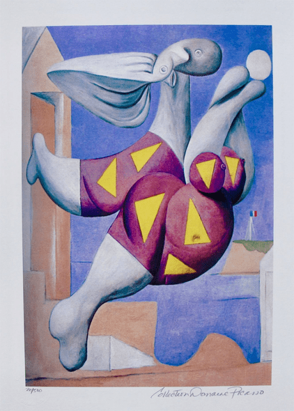 Pablo Picasso Estate Signed Limited Edition Small Giclee:"Bather With Beach Ball"