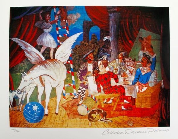 Pablo Picasso Estate Signed Limited Edition Small Giclee:"Theatre"