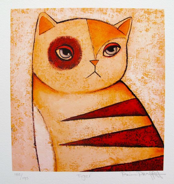 Paine Proffitt Hand Signed Limited Edition Giclee:"Tiger"