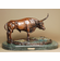 Pasqual Handcrafted Solid Bronze Sculpture:"Texas Longhorn"