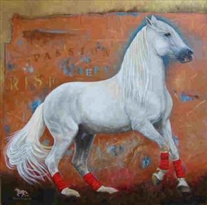 Patricia Bourque Open Edition Canvas: "Copper Horse"