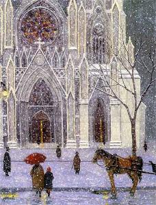 Patrick Antonelle Limited Edition Giclee on Canvas:"Sunday at St. Patrick's Cathedral" Patrick Antonelle Limited Edition Giclee on Canvas:"Sunday at St. Patrick's Cathedral"